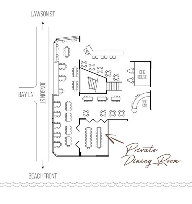 Loft Byron Bay - Private Dining - Venue Layout