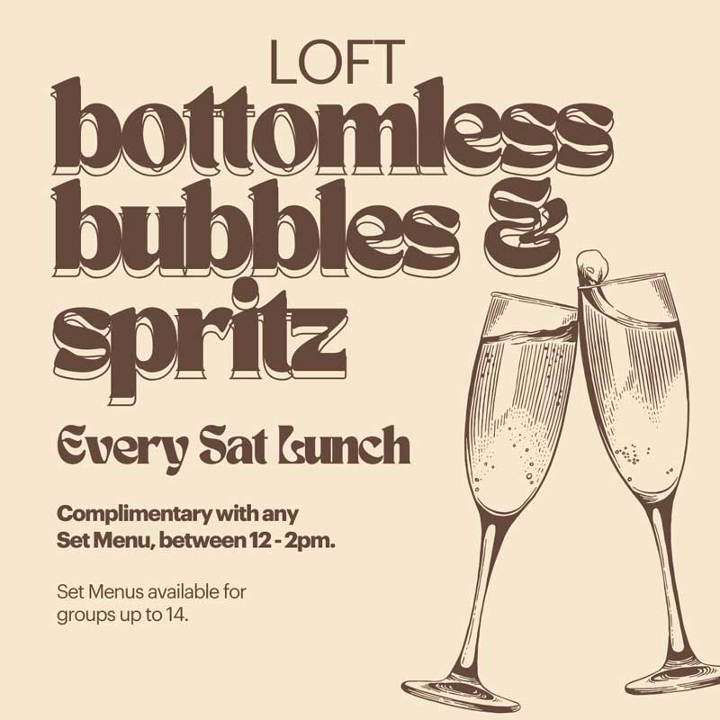 Loft Byron Bay - What's On - Bottomless Bubbles